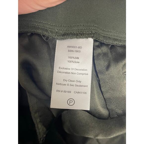 ATM Anthony Thomas Meelillio Silk Jogger Pants dark green size XS - Picture 6 of 6